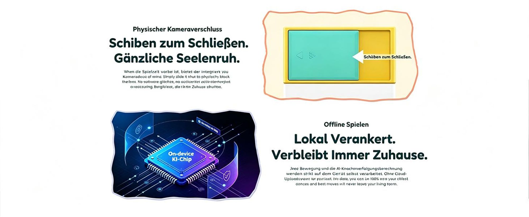 Blackview PlayPop 8 Spielkonsole für TV, 17-Punkt-KI-Tracking, ohne Controller, bis 4 Spieler, 6 Spielkategorien, HDMI, Geschenk für Kinder