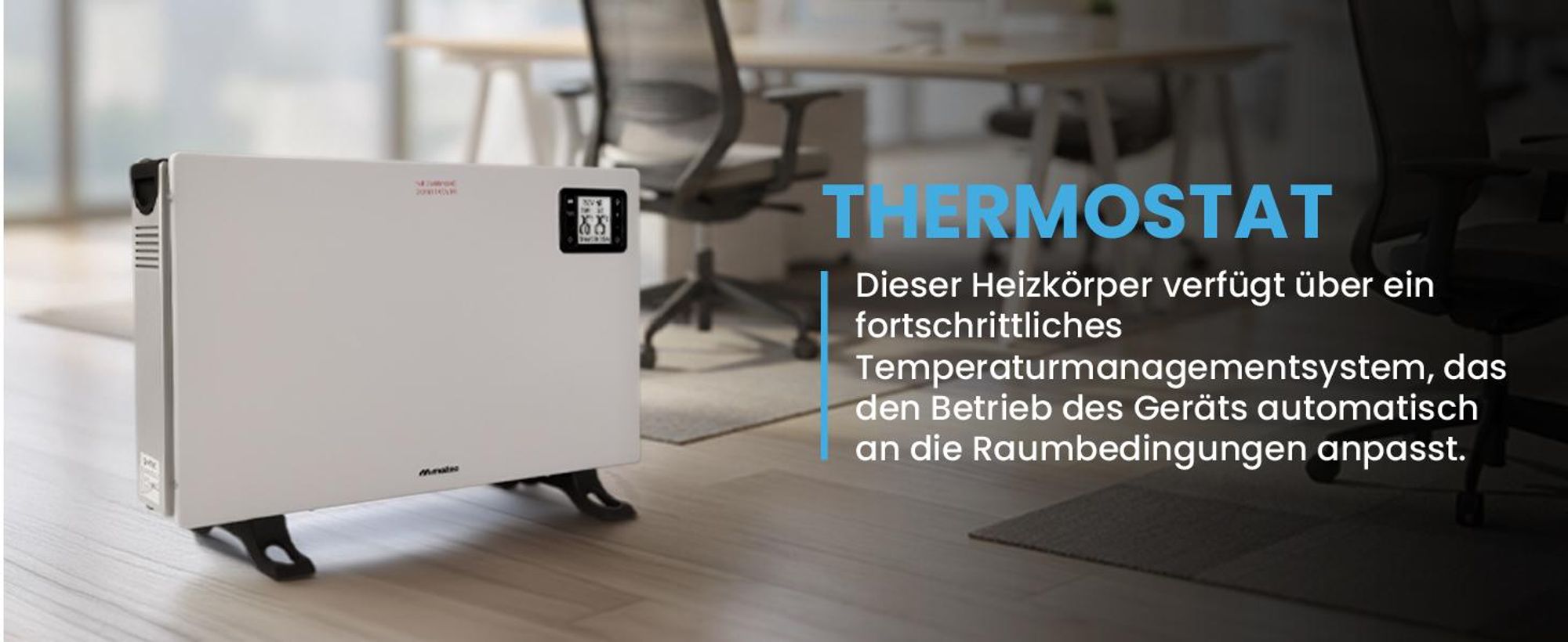 Konvektorheizung Heizung mit Fernbedienung mit Heizstufen 750W/1250W/2000W