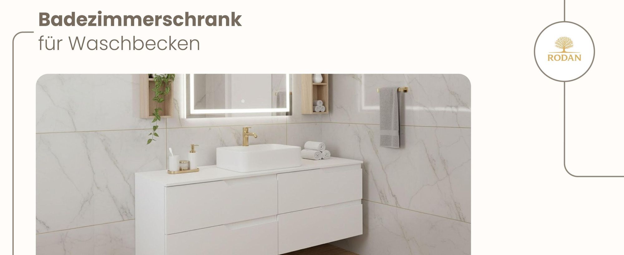 RODAN, Badmöbel, Badschrank, Badezimmermöbel, Badezimmer, MODERN, Waschbeckenunterschrank