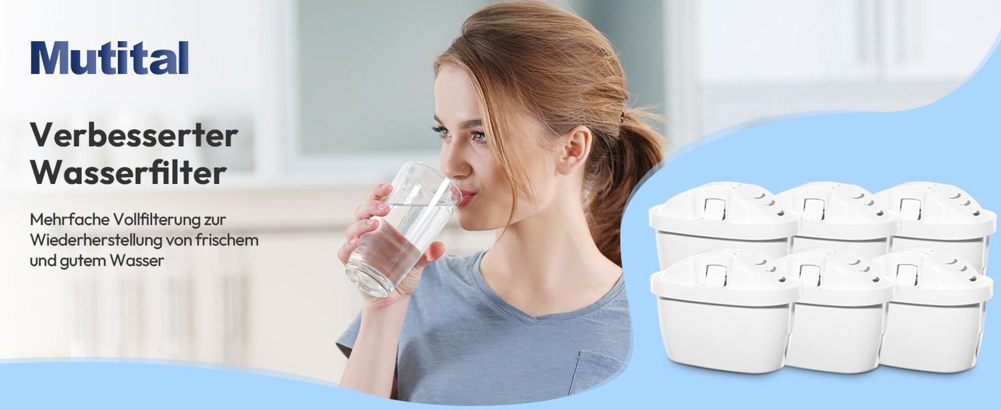 12er Pack Water Filter Cartridges, Replacement for Brita Maxtra+ Pitcher, Brita Universal Filter Cartridge,  Kompatibel mit Brita Maxtra Pro All-in-1
