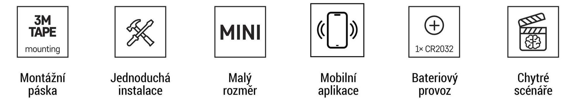 EMOS GoSmart ZigBee dveřní senzor s aplikací, bezdrátový magnetický okenní senzor pro domácí automatizaci nebo alarm, vnitřní, s páskou, bílý, H5025