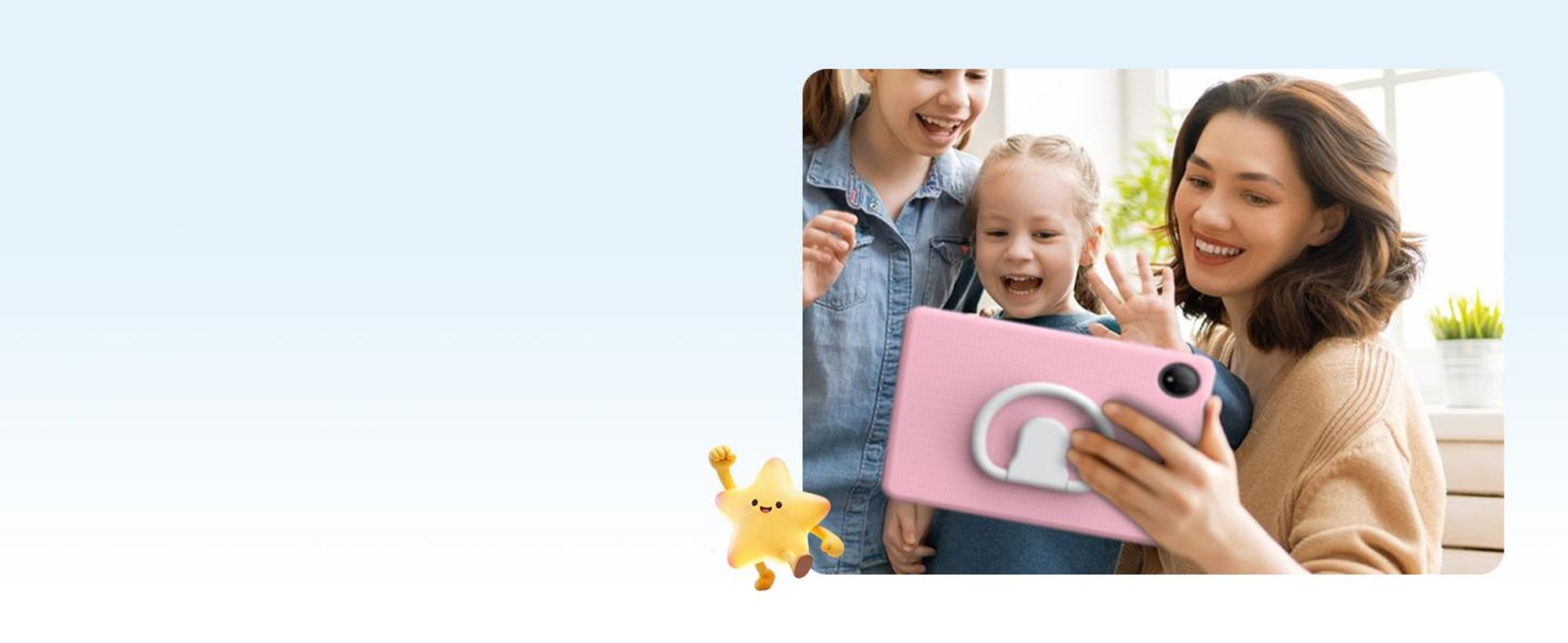POCKAM P10 kinder tablet, 10,1 inch, met Gemini AI, Android 16, 32 (6+26) GB RAM + 64 GB ROM/TF 2TB, 7000mAh, WiFi tablet voor kinderen, met kindvriendelijke hoes en stylus