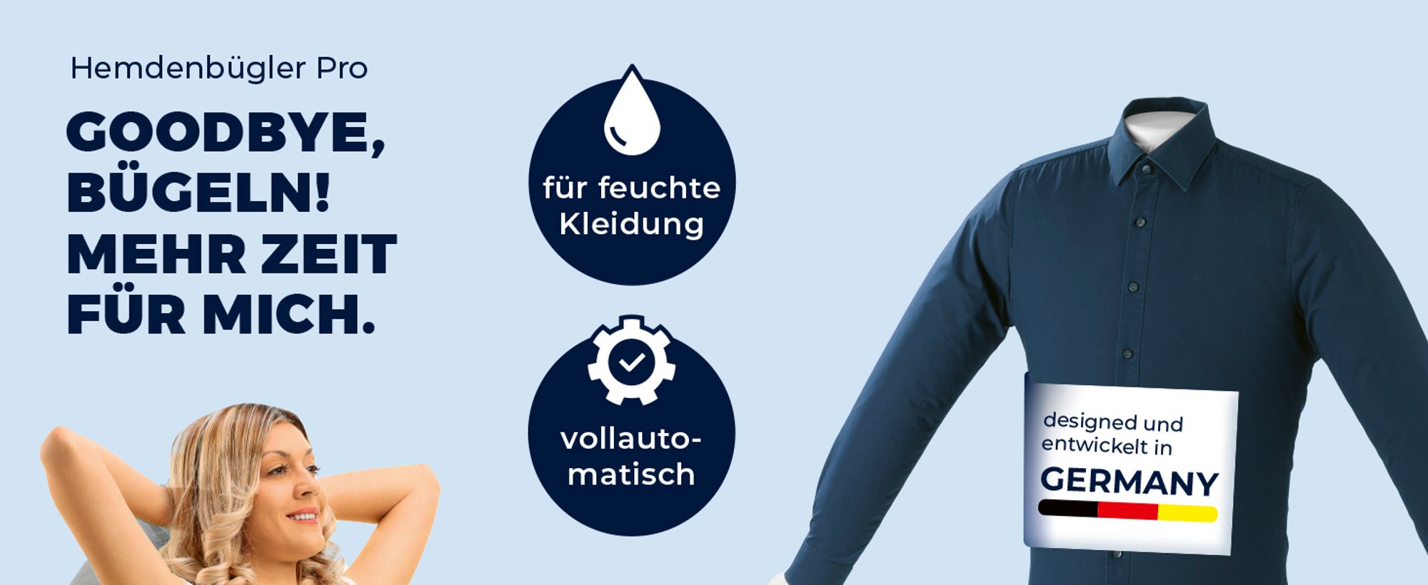CLEANmaxx automatischer Hemdenbügler Dampffunktion Innovativ Bügler Hemden & Blusen Wäschetrockner Bügeleisen 2 Programme Touch Display  Bügelsystem