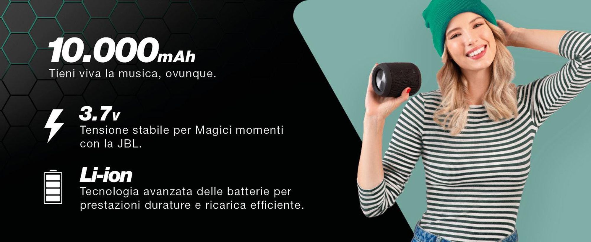CELLONIC, Batteria per altoparlante compatibile con JBL Charge 5, Charge 4Q (10000mAh, 3.7V) Batteria di Ricambio GSP-1S3P-CH4A, GSP-1S3P-CH4D