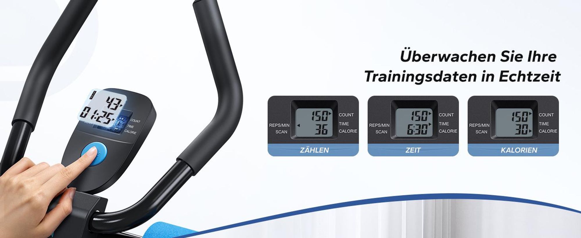 Multifunktionaler klappbarer Bauchmuskeltrainer – LCD-Display, 5 Höheneinstellungen & 2 Neigungswinkel, ergonomisch, bis 120 kg, Ganzkörpertraining