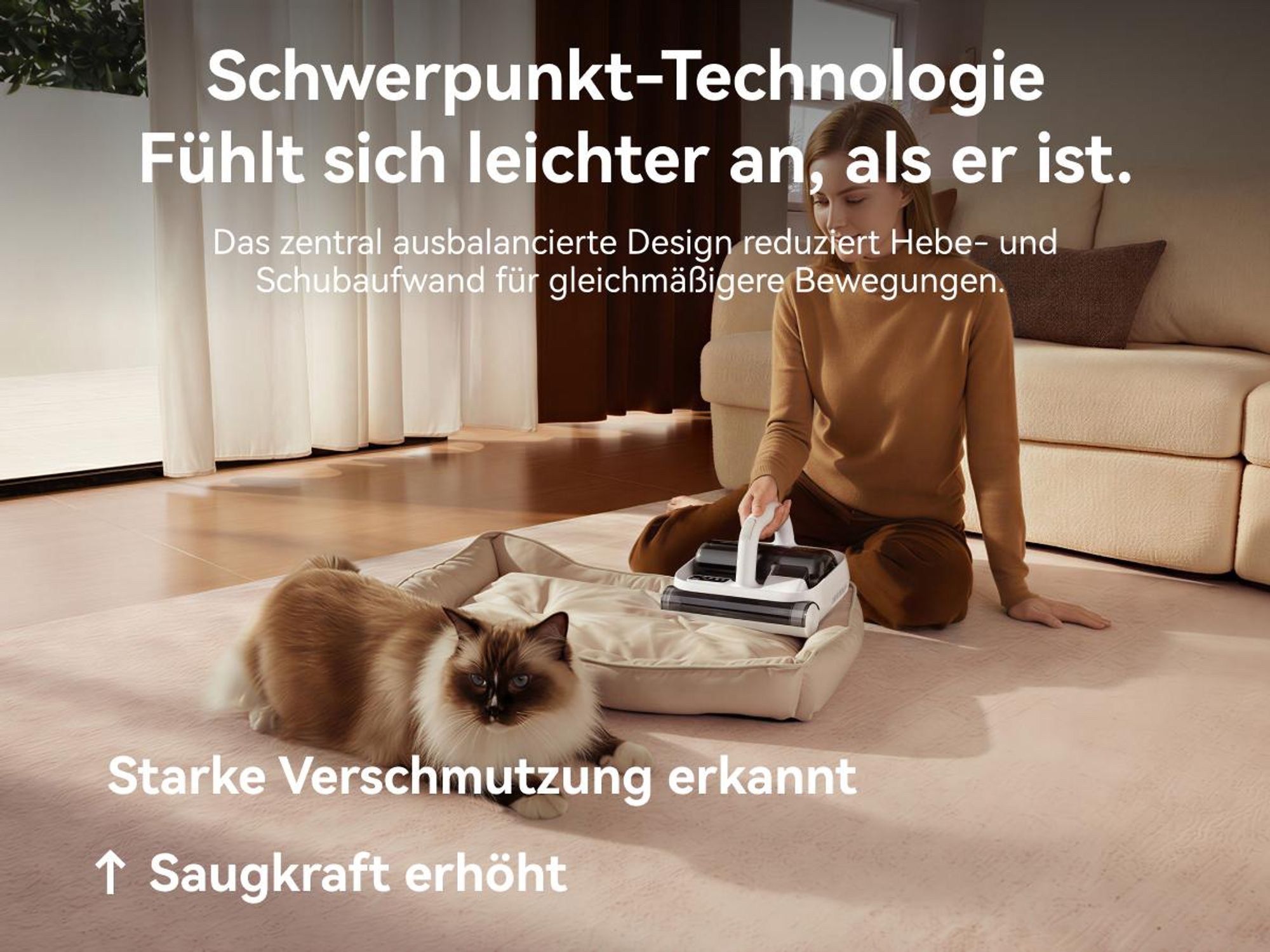 NARWAL U50 Matratzenstaubsauger, 15 kPa, 58 °C, 65.000 Schläge/min, 1,9 kg, UV-C, 4 m Kabel