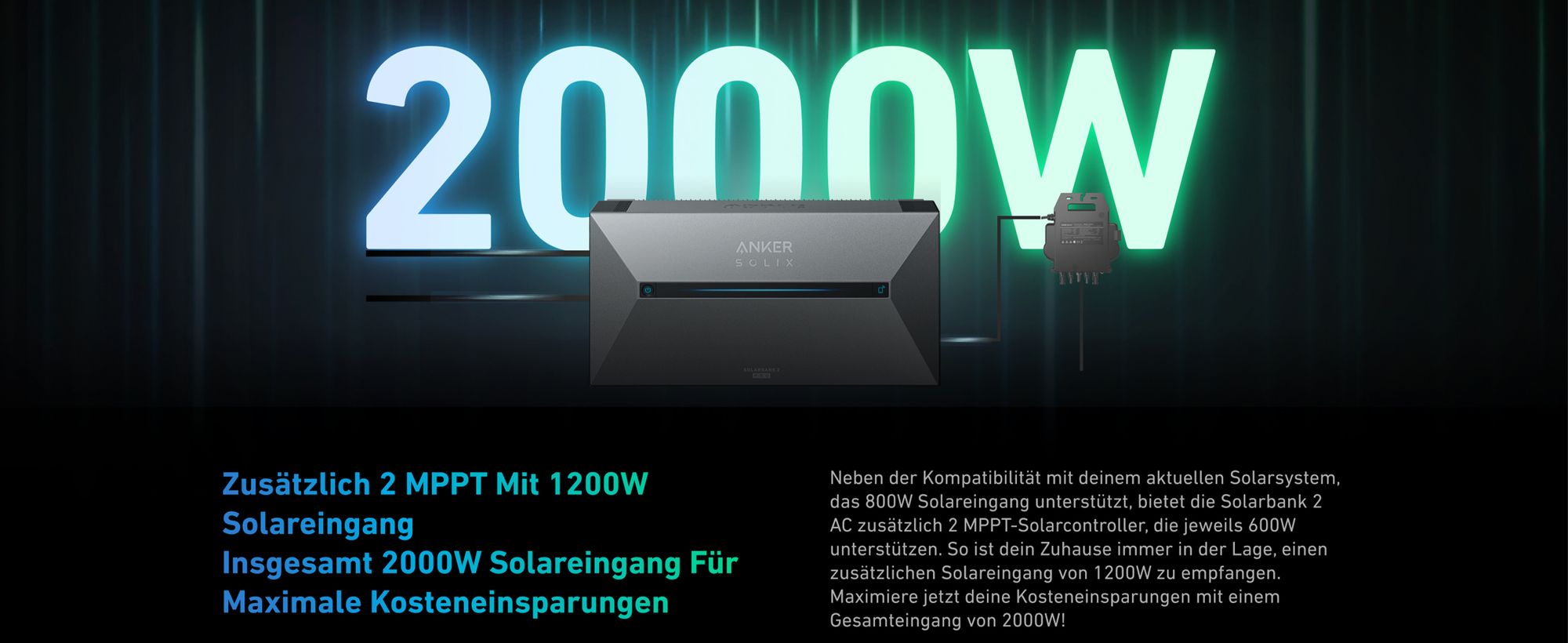 Balkonkraftwerk Anker SOLIX E1600 PRO Solarspeicher für  Balkonkraftwerk Solarbank