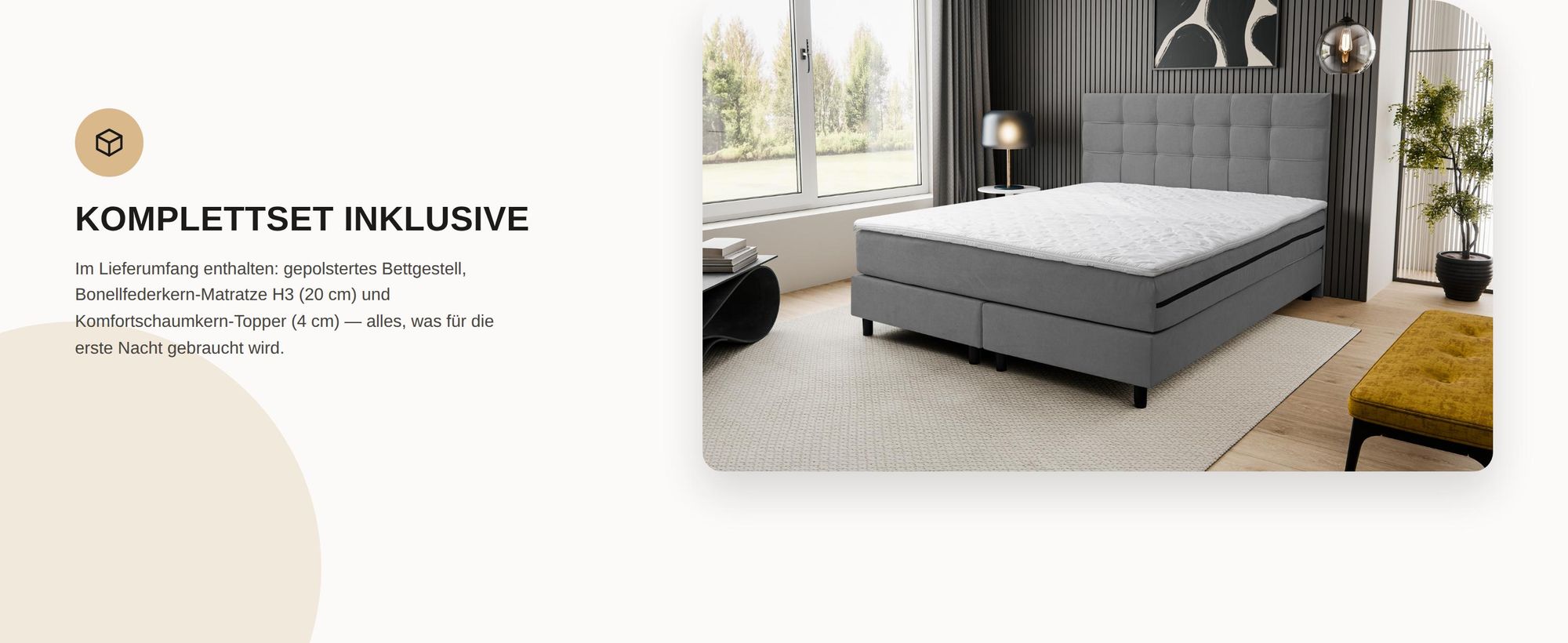 VENASI Boxspringbett 180x200, Boss Doppelbett Schwarz Velourstoff