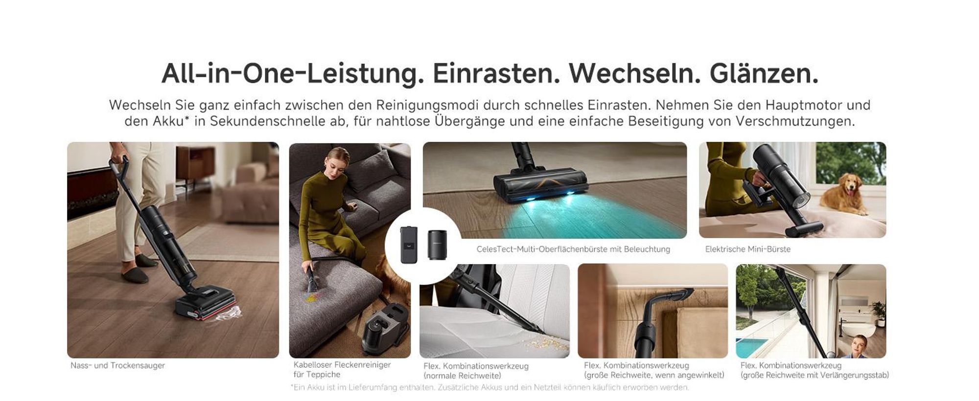 Dreame H15 Mix 7in1 Nass- und Trockensauger,KI-Roboterarm,Kantenreinigung,23kPa Saugkraft,verhedderungsfrei,100°C Bürstenrein,90 °C Trocknung