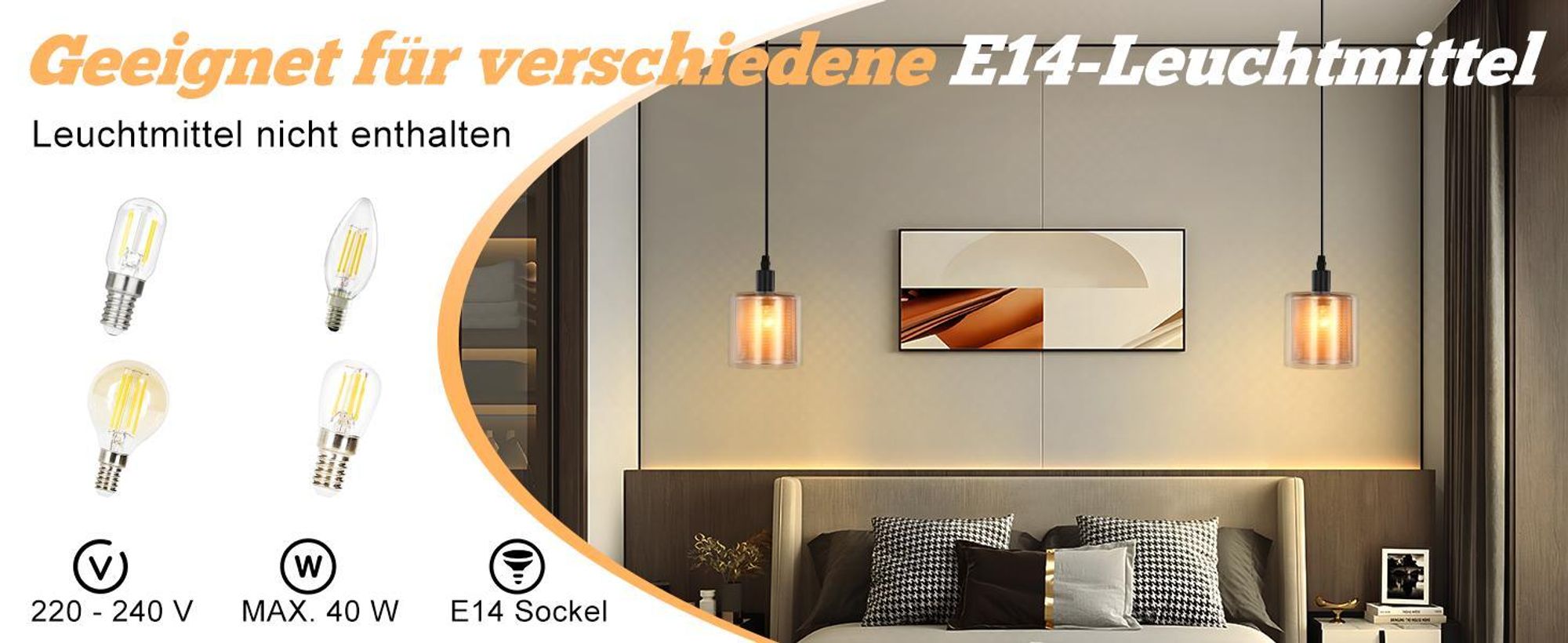 ZMH Hängelampe Vintage Pendelleuchte 1 Flammig Glas Gold Hängeleuchte mit Stecker und Schalter Pendellampe E14 2M Kabel Metall Retro Esstisch Lampe Hängend für Esszimmer Wohnzimmer Küche