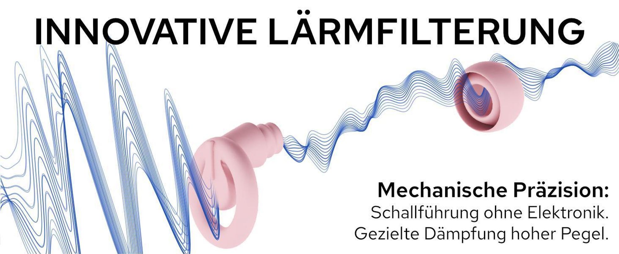 Grafische Darstellung der Schallführung und Lärmreduzierung