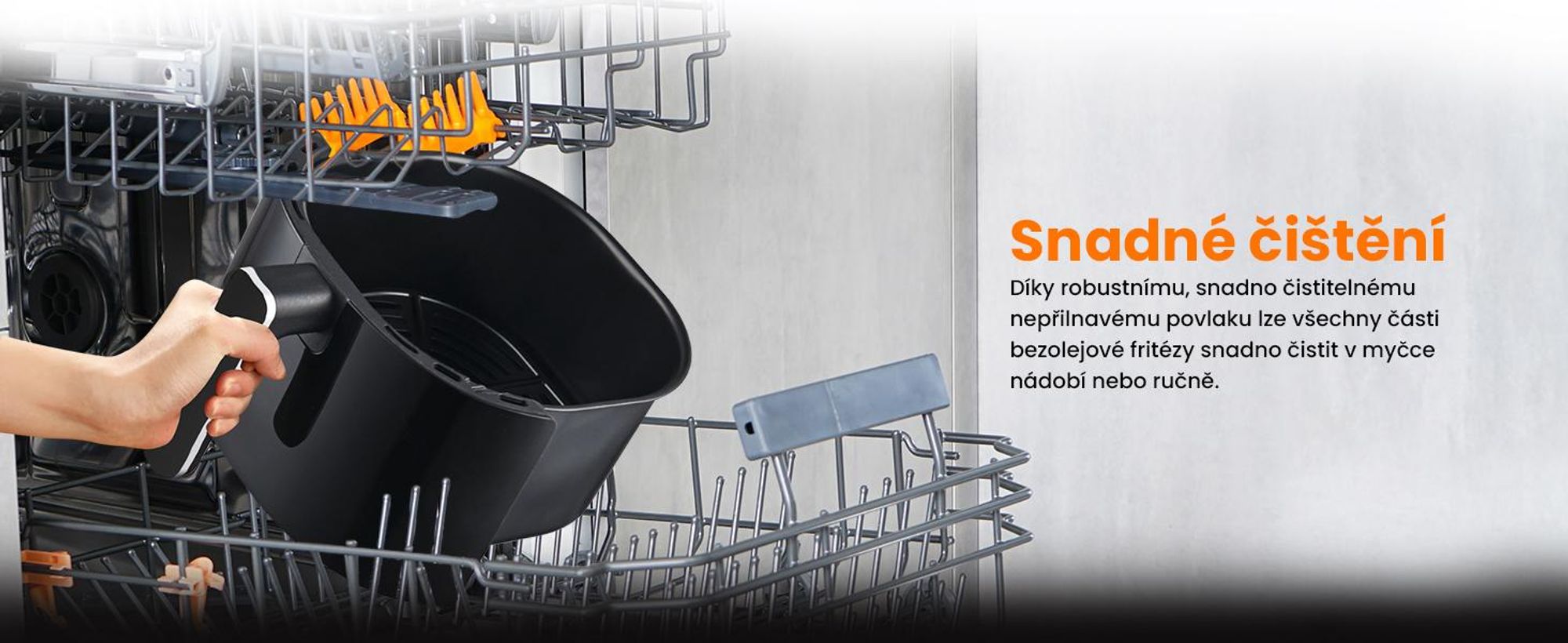 Extralink Air Fryer 4,2 l, horkovzdušná fritéza, 1300 W, dotykový displej, černá