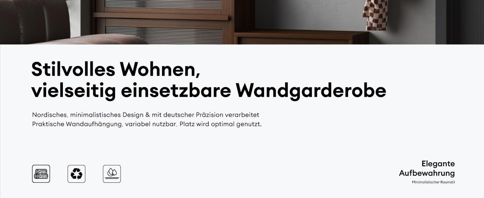 Mai & Mai Kleiderhaken Wandgarderobe Wandhaken aus Holz Garderobe mit 14 magnetischen Klapphaken Garderobenleiste Garderobenhaken Matt weiß Twigro-01