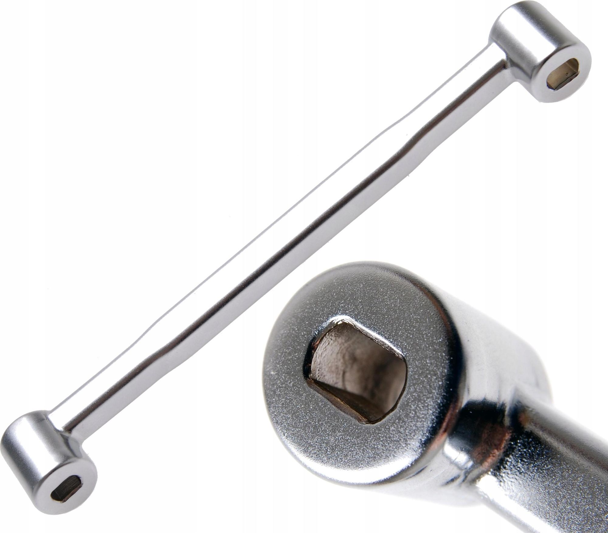 SATRA | Stoßdämpfer-Gegenhalter-Schlüssel, McPherson, 5x8, 6x9MM, für Stoßdämpfer mit Ovalzapfen, Verchromt