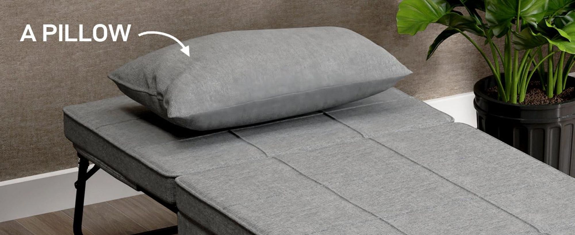 Łóżko składane HOMCOM 4 w 1 75 x 190 cm, łóżko dla dorosłych, składane, z 8-centymetrową grubą pianką, łóżko podróżne z metalową ramą, łóżko pojedyncze z 5-poziomową regulacją wysokości i poduszką, nośność do 150 kg