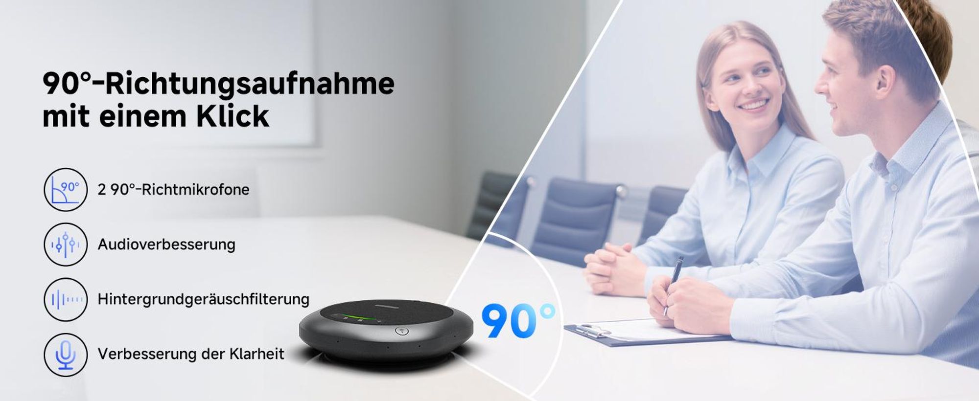SVBONY SVHub Omni2P Mikrofon und Lautsprecher, Omnidirektionales Mikrofon, AI-Transkription mit Einem klick, 6 AI-Mikrofone, 360°-Sprachaufnahme