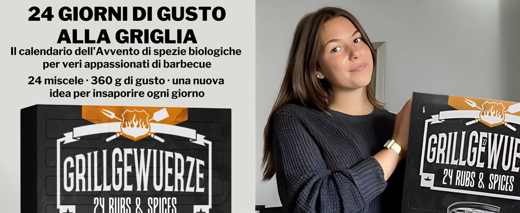BOXILAND® calendario avvento BBQ 2026, 24 spezie grill bio, rub & sali