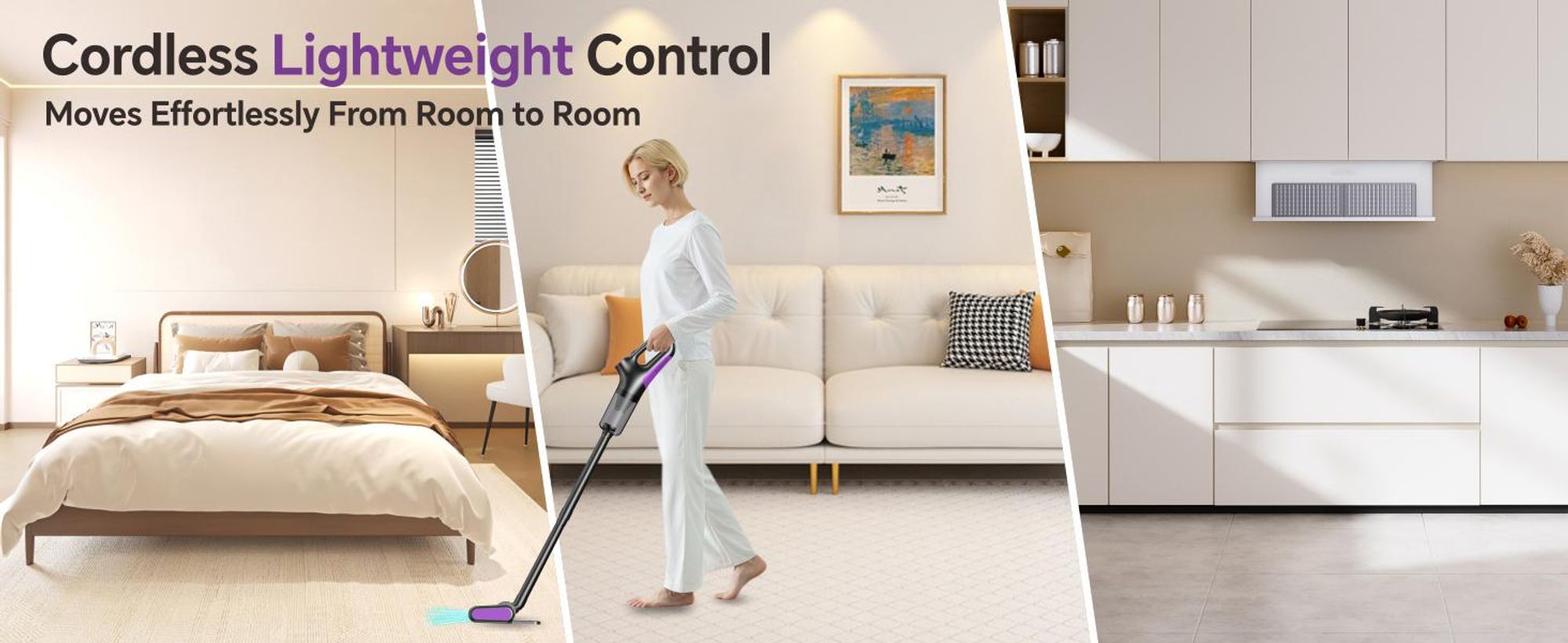 2-in-1 Tragbar Handstaubsauger, 15000Pa Kabelloser Staubsauger, Stabstaubsauger mit LED-Anzeige, HEPA-Filter, Staubsauger für Zuhause & Hartholzboden