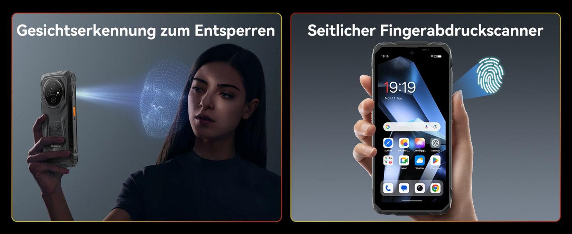 2026 Blackview FORT 1 Outdoor Handy ohne vertrag,12+256GB, 10000mAh,6.56",Android 16,NFC/390g/Dual SIM/Fingerabdruck//IP69K ,90Hz