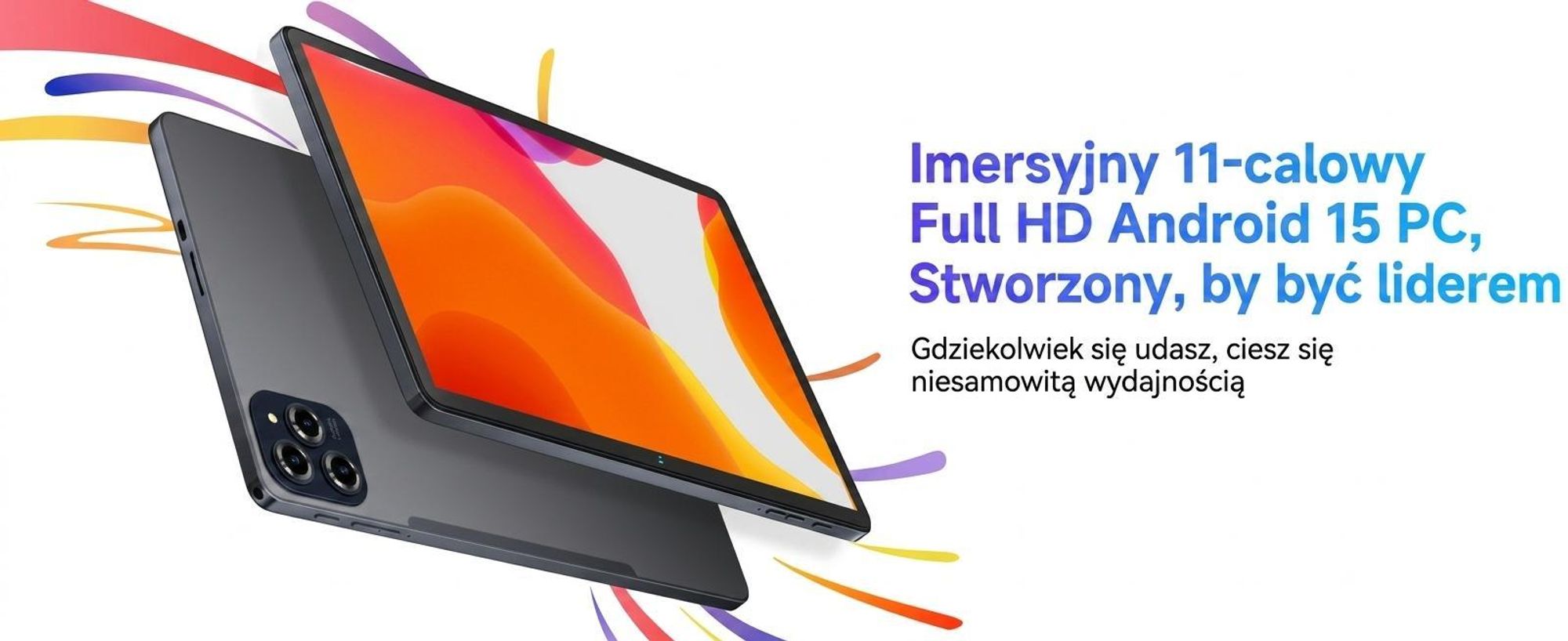 TABWEE 2026 W90 11" Tablet z systemem Android 16, dwie karty SIM 4G, Wi-Fi 5G, bateria 8000 mAh, 24 GB + 256 GB (karta TF do 2 TB), Widevide L1, ośmiordzeniowy procesor T615, ładowanie 18 W, wyświetlacz FHD