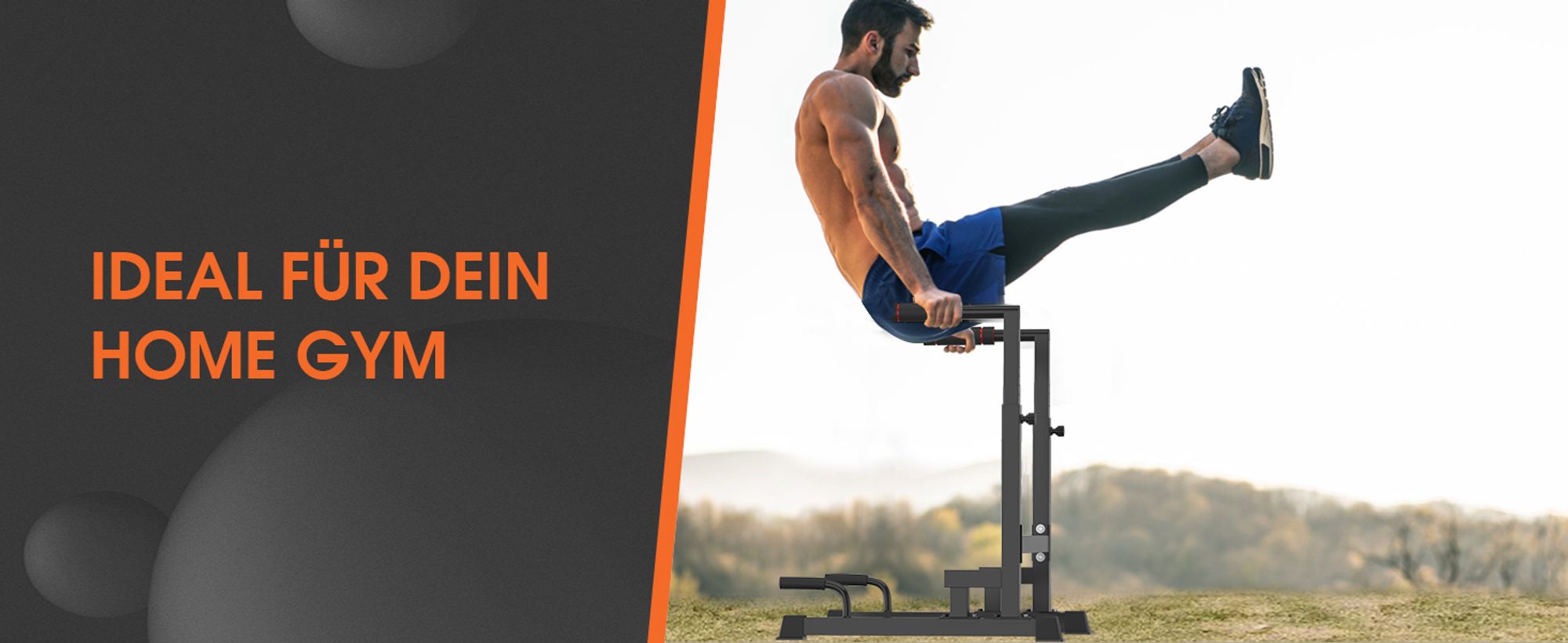 DH FitLife Dip Barren Dipständer 9-fach verstellbar (100-130cm) - Kraftstation für Zuhause, Calisthenics & Krafttraining Parallettes