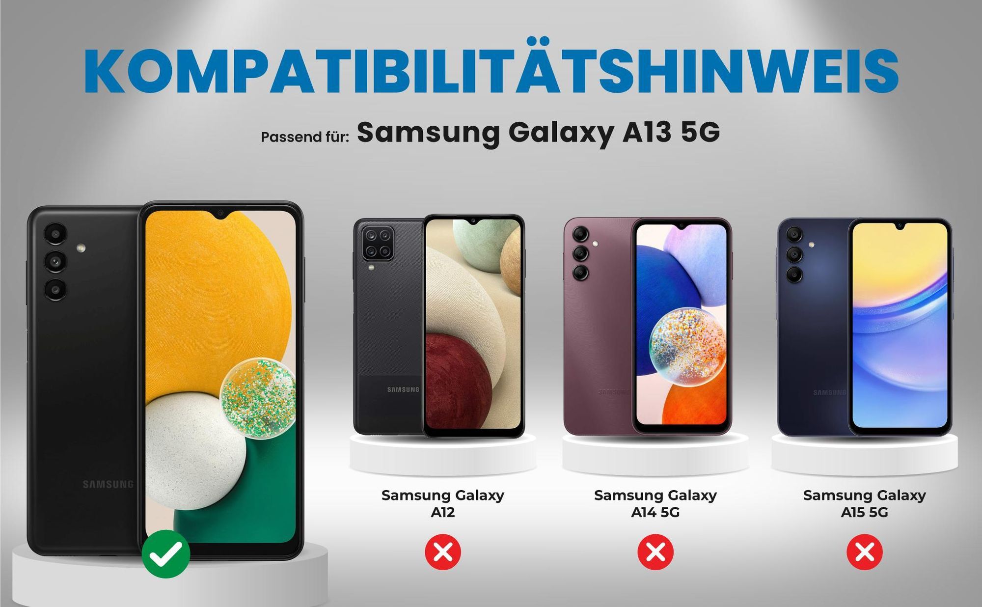 Kompatibilitätshinweise Hülle für Samsung Galaxy A13 5G
