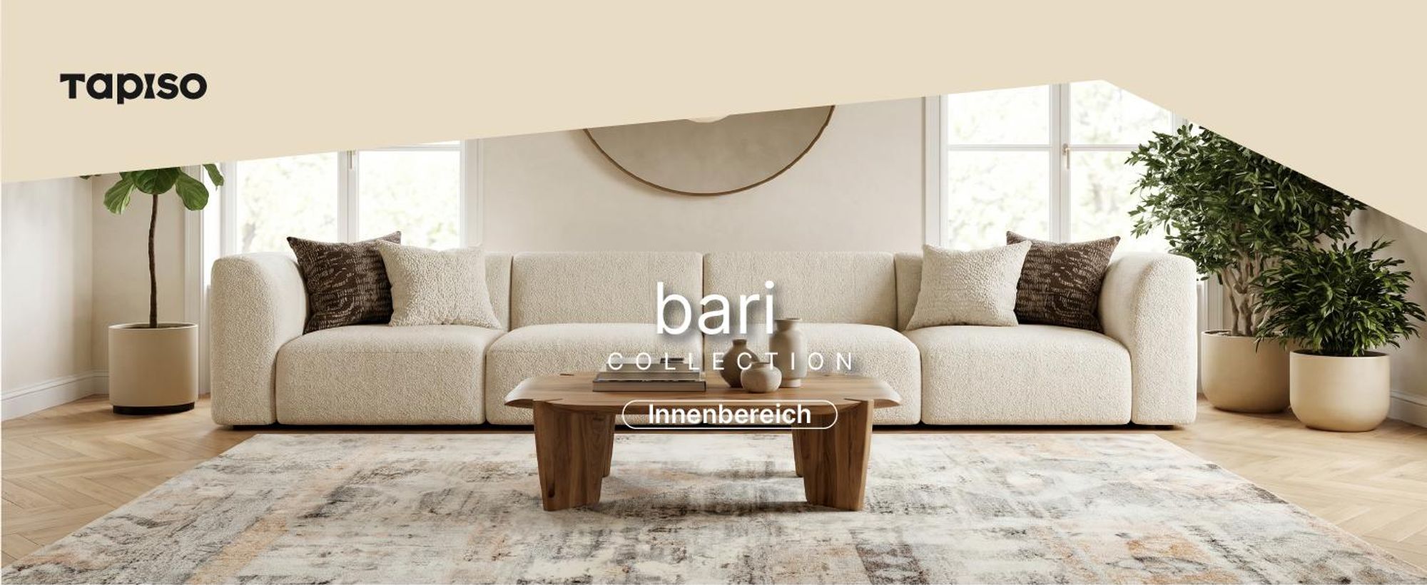 TAPISO BARI Kurzflor-Teppich Rutschhemmend  140 x 200 cm