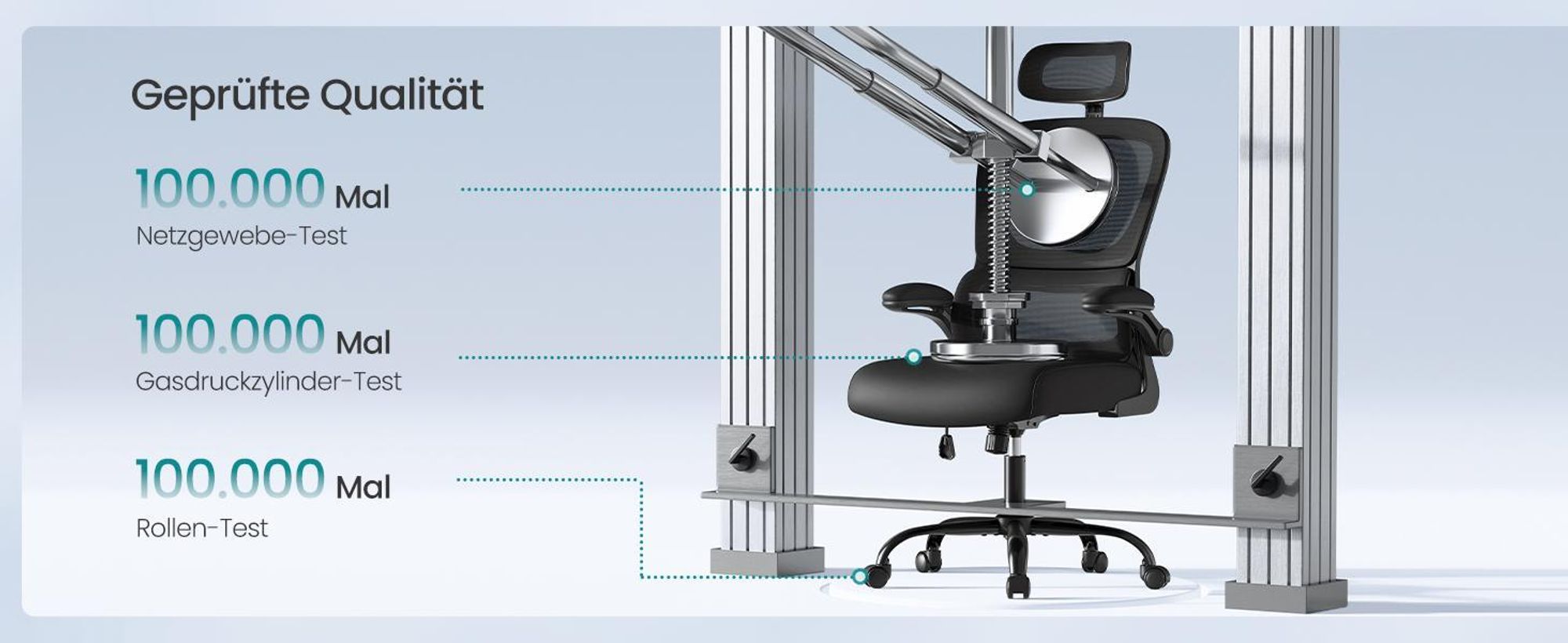 Bürostuhl, Netzstuhl, ergonomisches Design, mit Premium-Netzgewebe, Wippfunktion