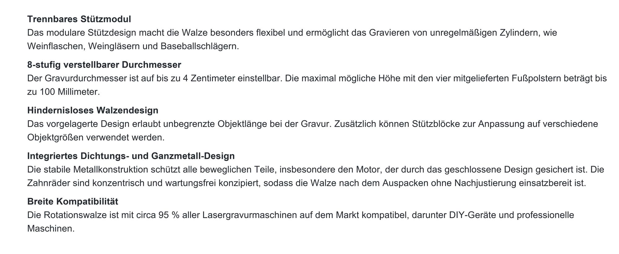 ATOMSTACK R3 PRO Rotationswalze, Rotary Roller, Y Achsen-Rotationswalzen mit 360°drehbarer, für zylindrische Objekte,8 Winkeleinstel