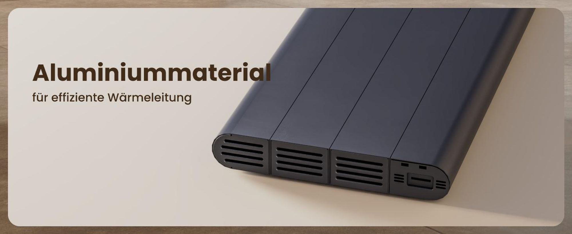 EMKE® Elektroheizung 1000W LCD Display Anthrazit Elektro Konvektor 1600x362x60mm WiFi + Alexa/Google Home, Wandmontage Elektroheizkörper für 9m² Raum