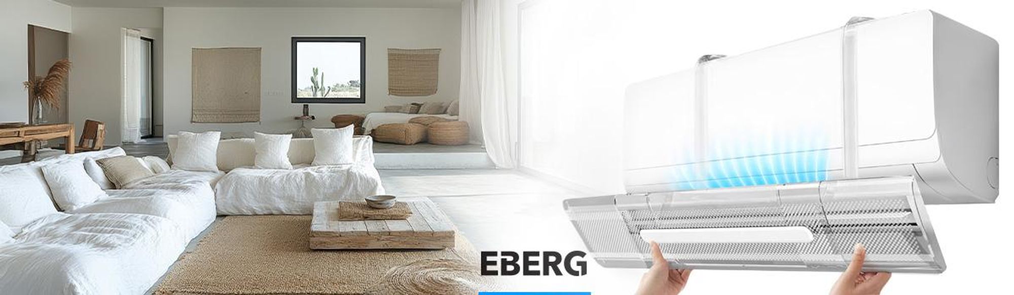 EBERG TVRP Klimaanlagen-Luftleitblech dla Splitgeräte 53,5-95 cm Transparent