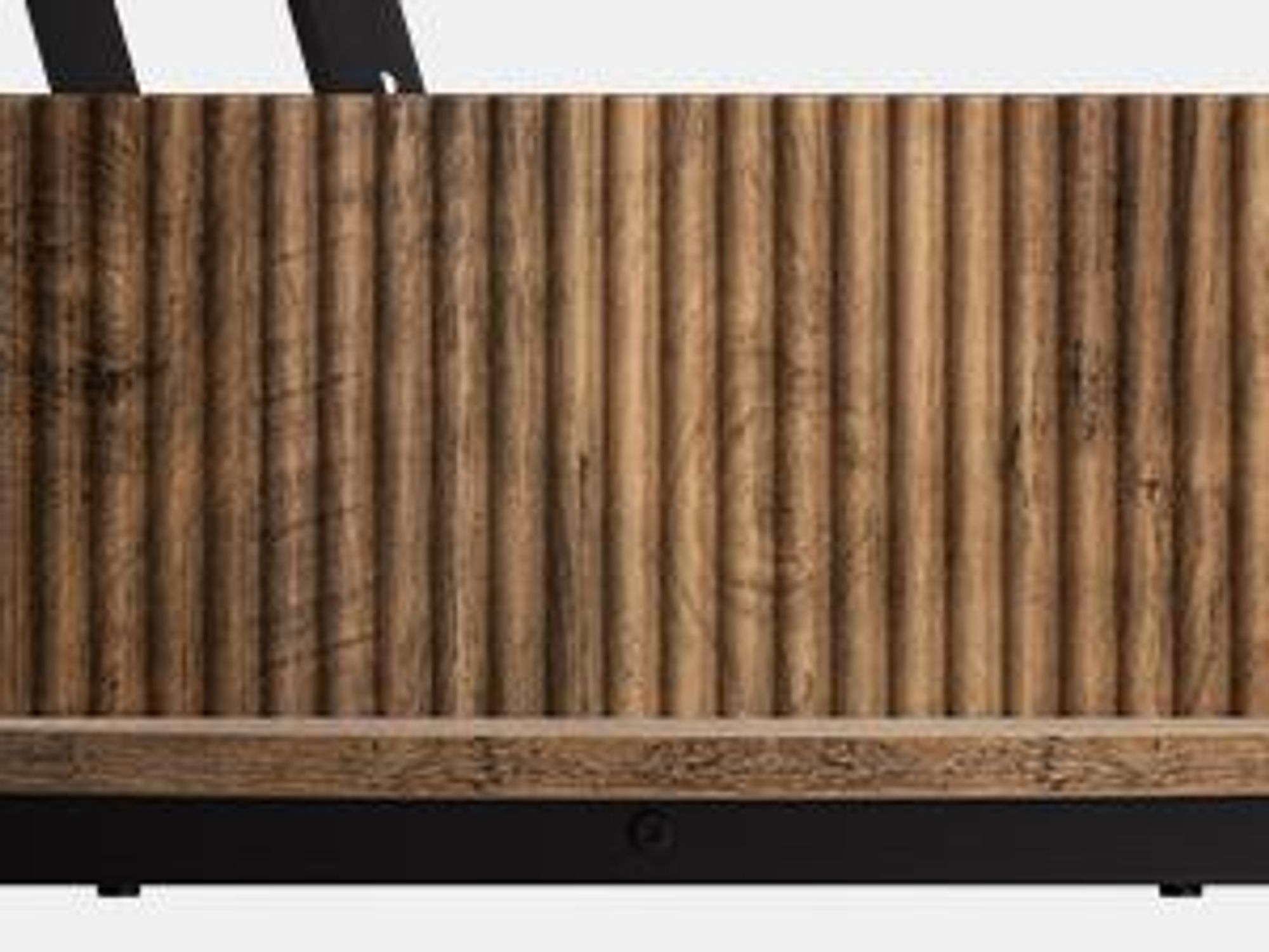 FABATO Couchtisch oval, höhenverstellbar mit verstecktem Stauraum, 3-Etagen-Design im Vintage-Eichen-Look
