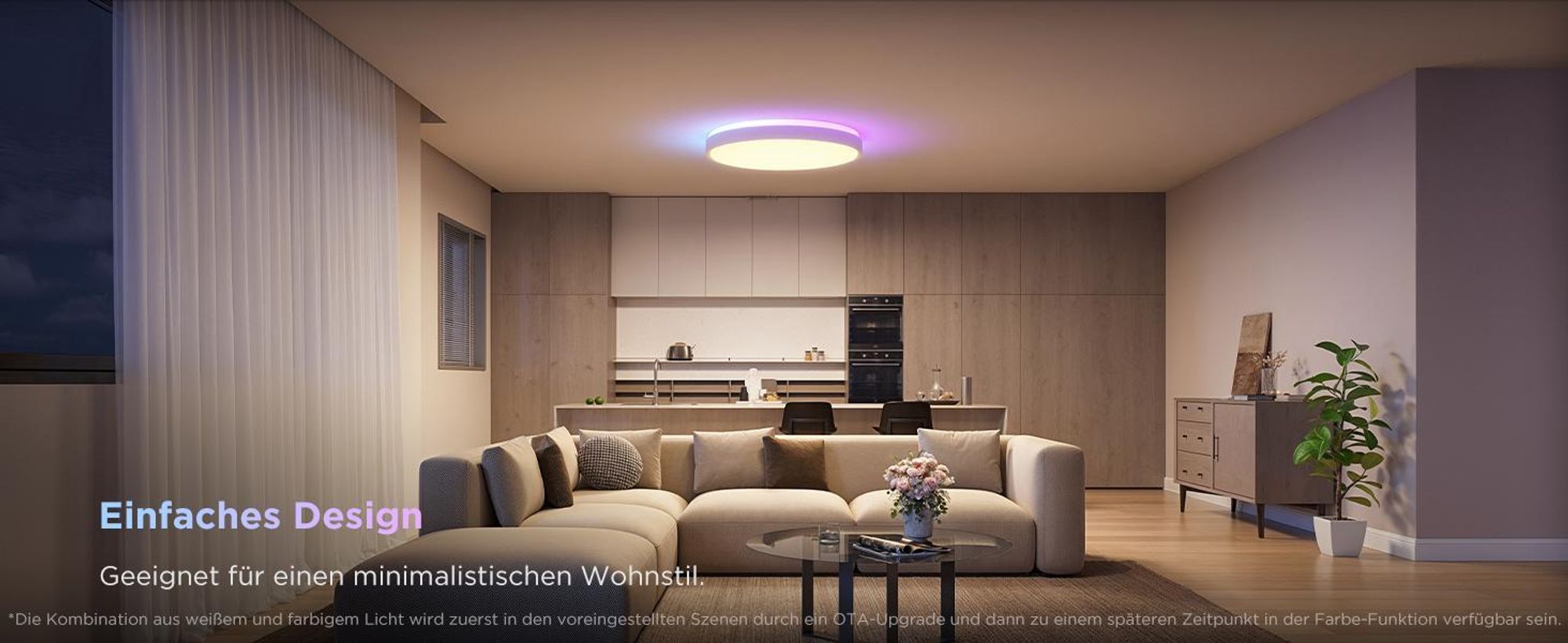 Govee Deckenlampe RGBIC, Smart LED Deckenleuchte 4300lm Kompatibel mit Matter, Alexa & Google Assistant, LED Lamp Dimmbar mit Hintergrundbeleuchtung