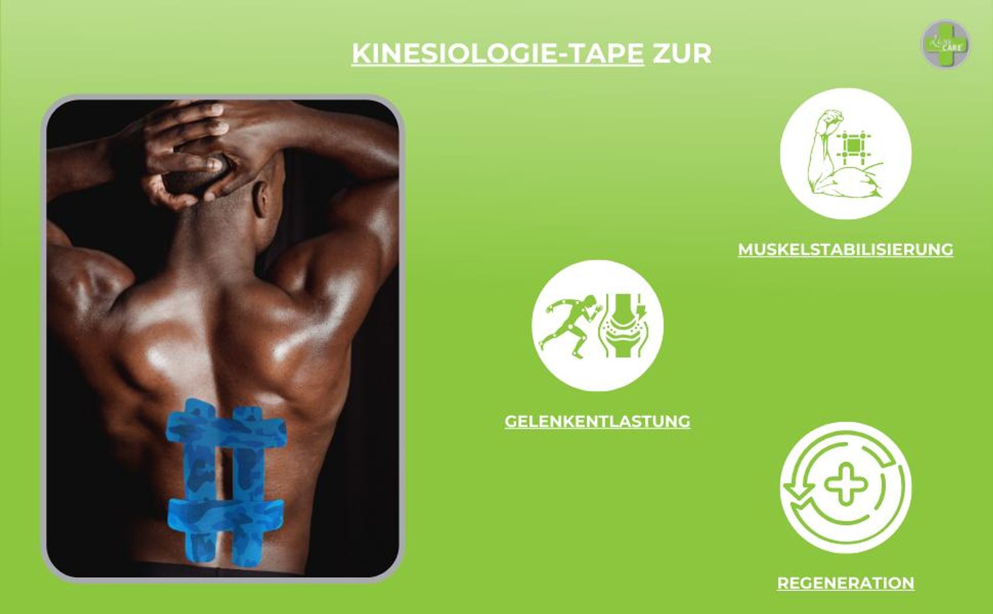 LisaCare Kinesiologie Tape - Schwarz - 5cm x 5m