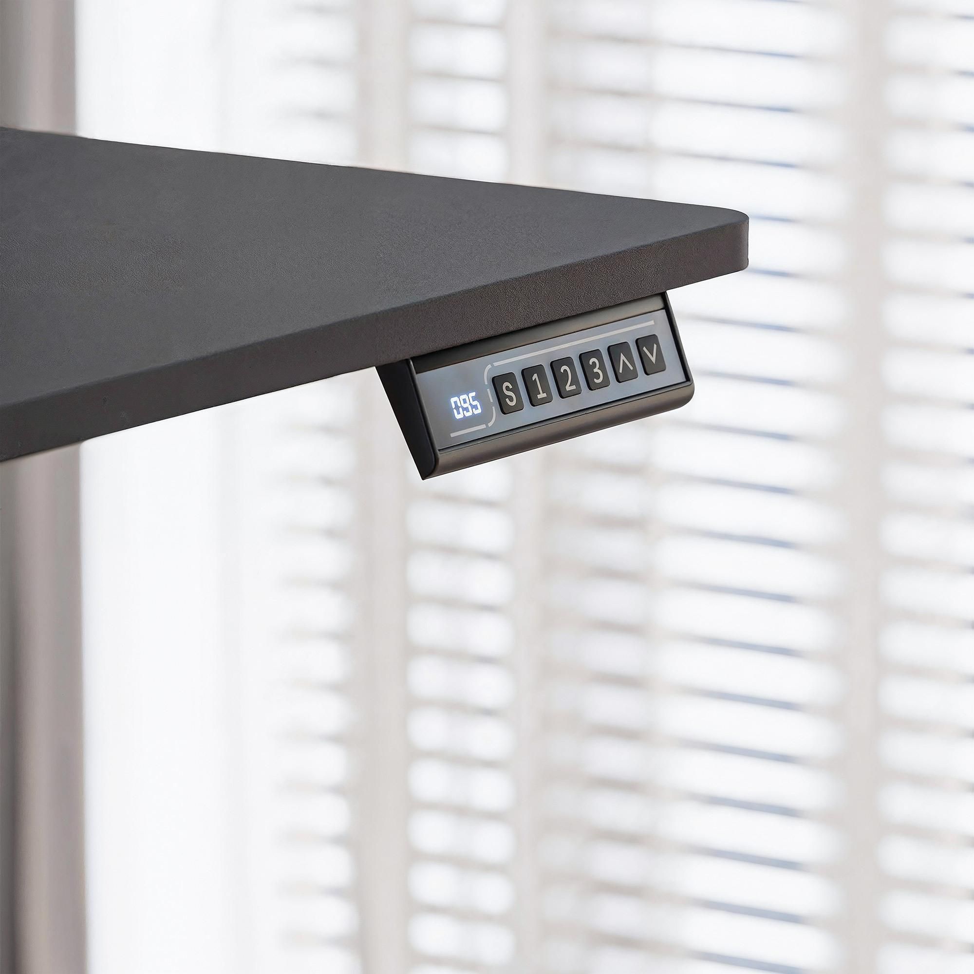 di volio höhenverstellbarer Schreibtisch LERICI - 120x60 cm, Schreibtisch höhenverstellbar elektrisch mit Memory-Funktion, ergonomischer Bürotisch