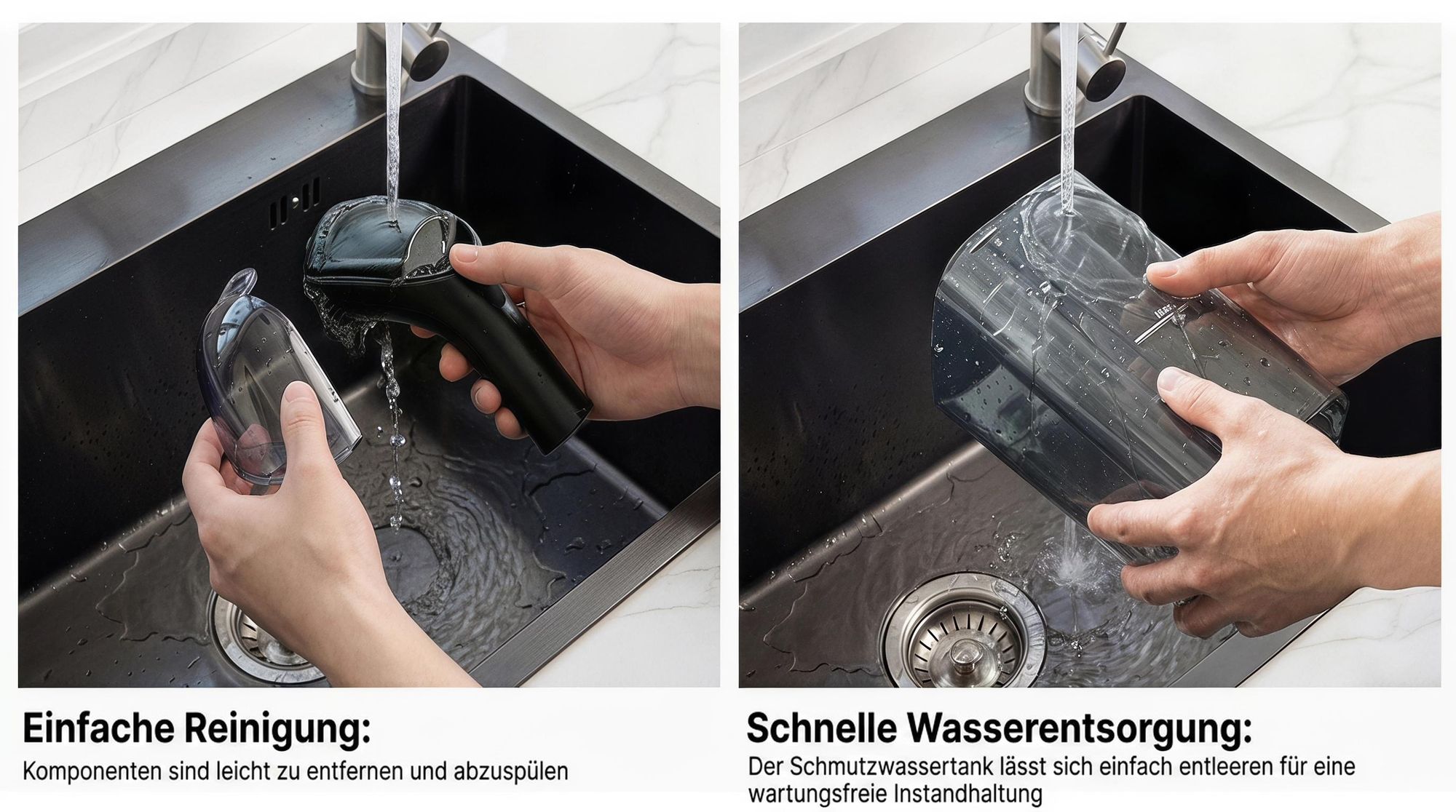 Lubluelu V9 Polsterreinigungsgerät Waschsauger mit Dampffunktion, 60 °C Warmwasser, 16500Pa, 1250W Nasssaugerfür Sofa Auto Teppiche Selbstreinigung