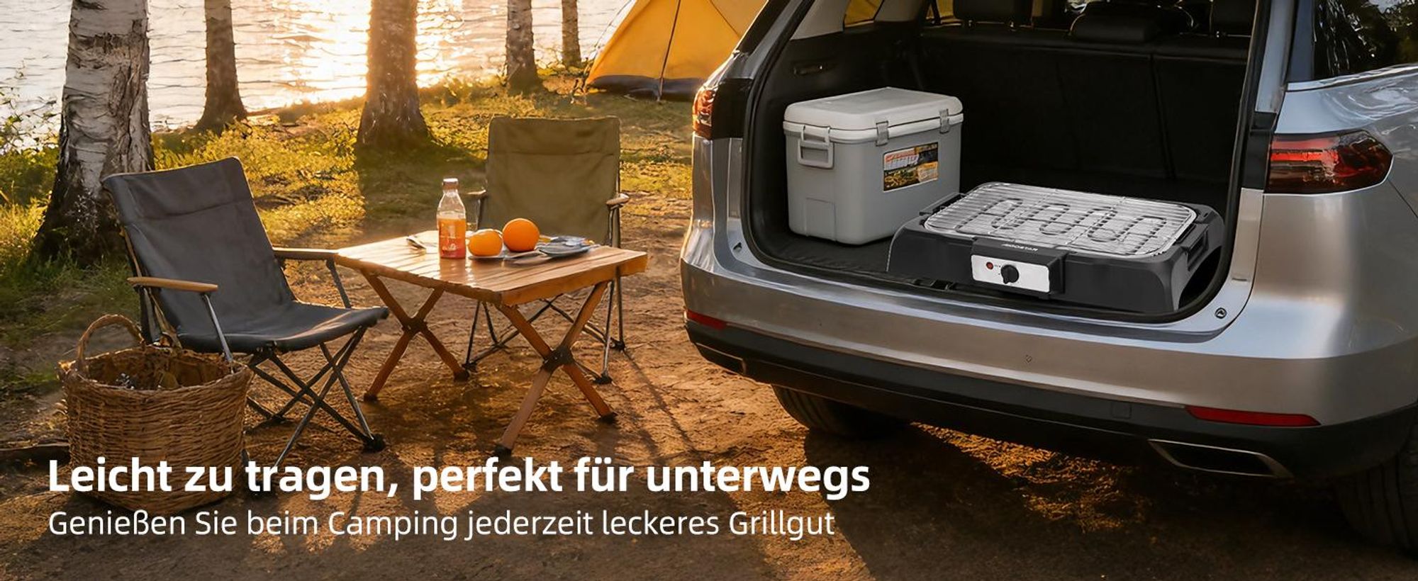 Aigostar - Rauchfreier Tischgrill Barbecue Elektrogrill Elektrischer, Antihaftbeschichtete Grillfläche , Abnehmbarer Fettauffangschale, 2000W