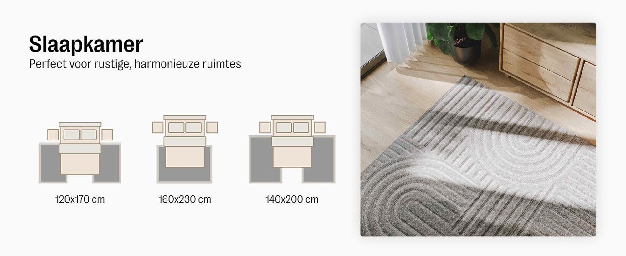 benuta vloerkleed woonkamer Leo Lichtgrijs 80x250 cm Woonkamer tapijt met Loper-patroon, korte pool, donzig en zacht