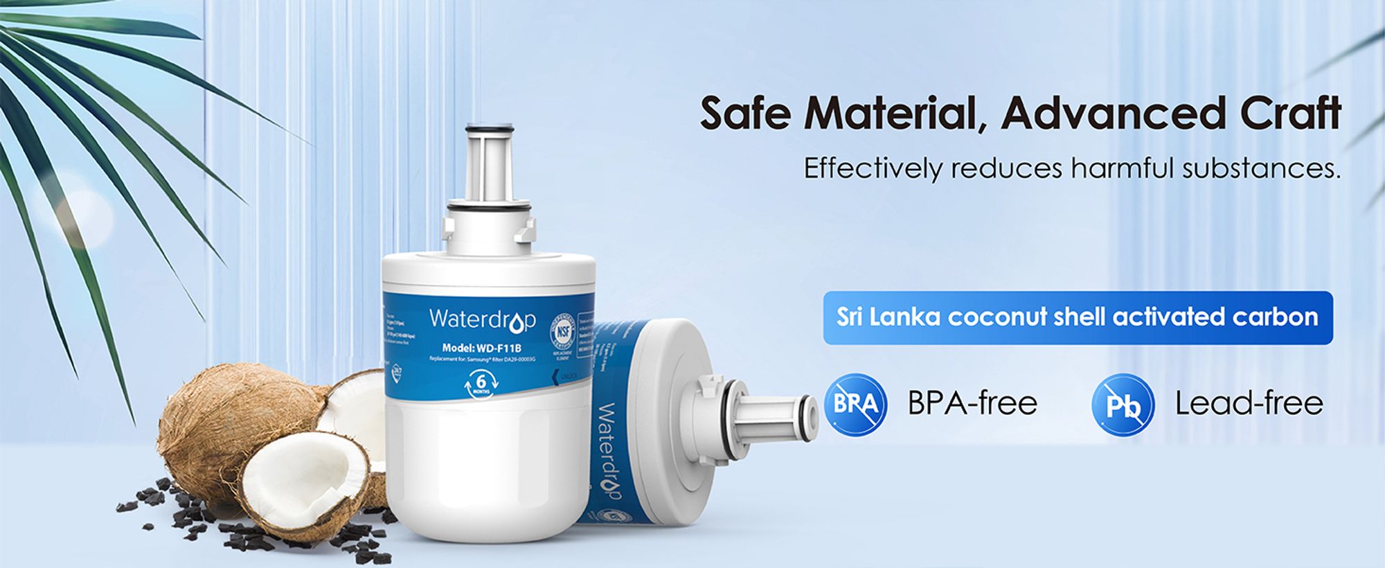 Waterdrop DA29-00003G Kühschrank Wasserfilter, Ersatz für Samsung® AquaPure Plus DA29-00003G, DA29-00003B (4)
