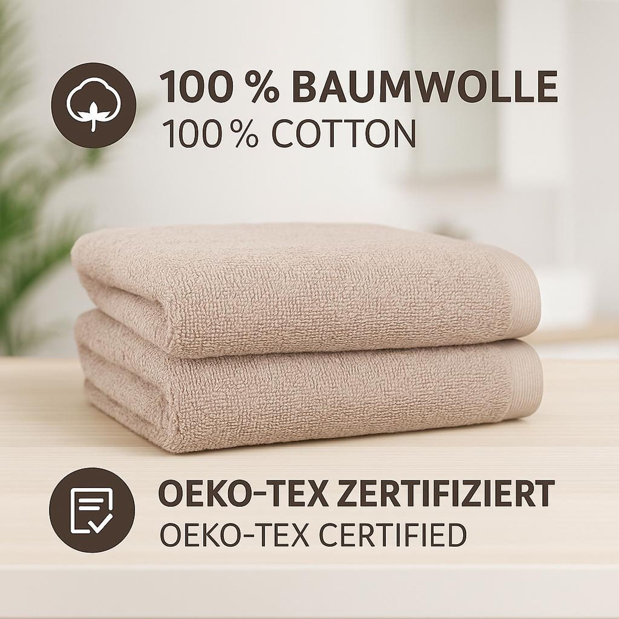 Betz Berlin Handtuch-Set 12-teilig – 100% Baumwolle – ®  – Duschtücher, Handtücher, Gästetücher & Waschhandschuhe Farbe Cappuccino
