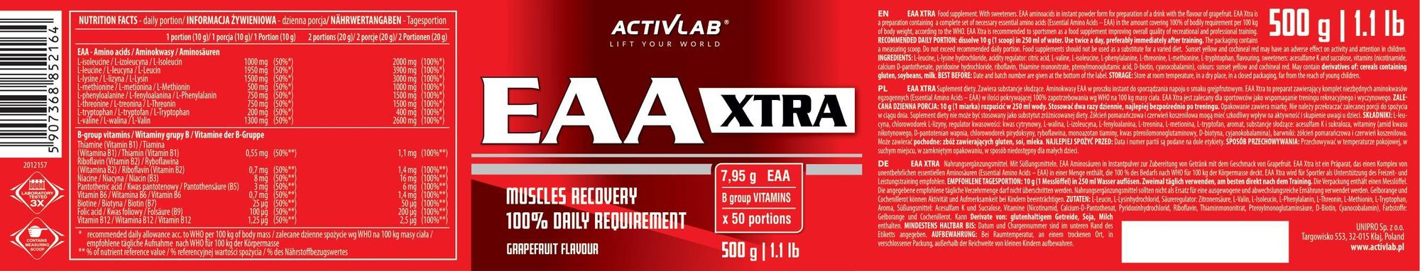 Activlab EAA XTRA 500g