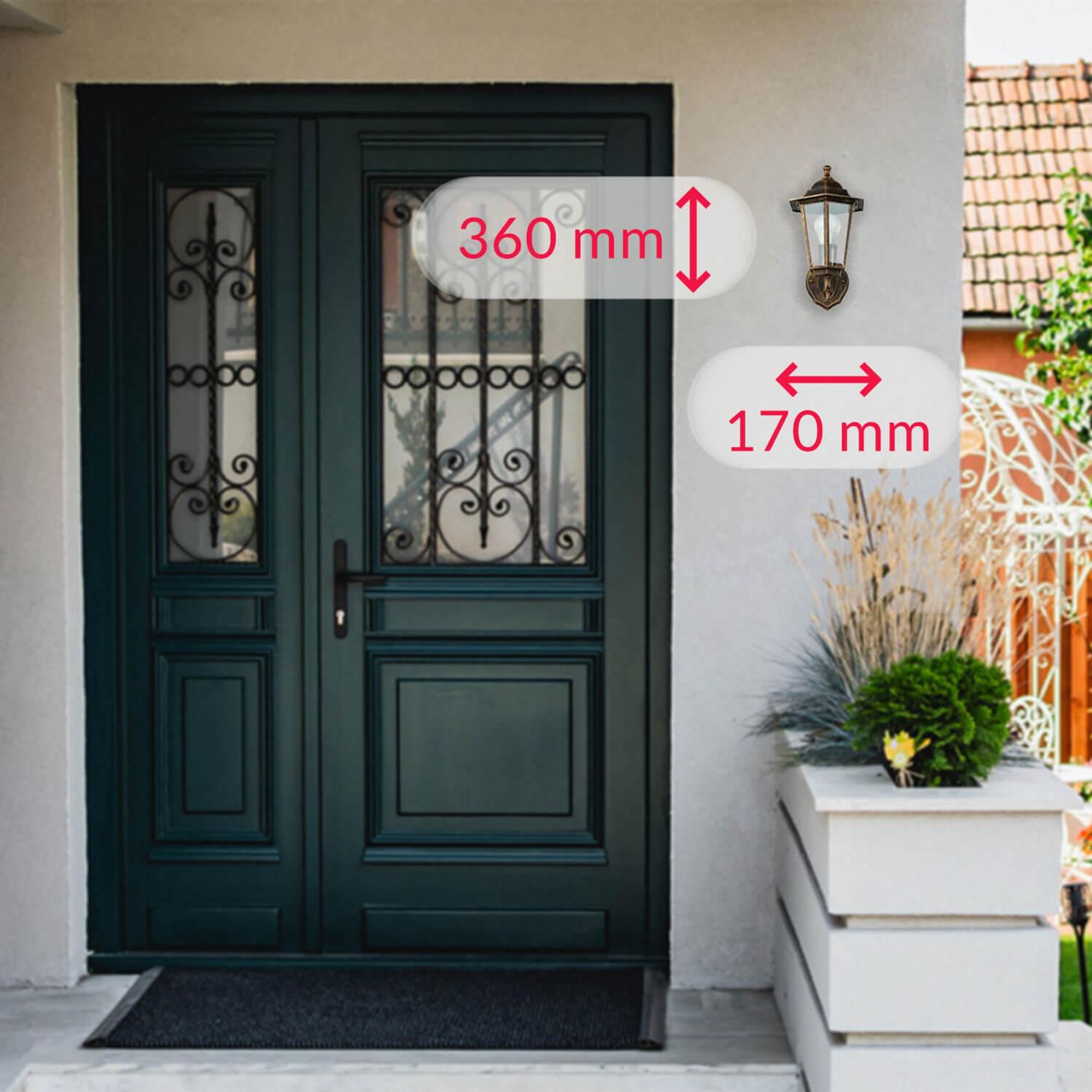 Ideal für Hauseingang, Balkon und Terrasse