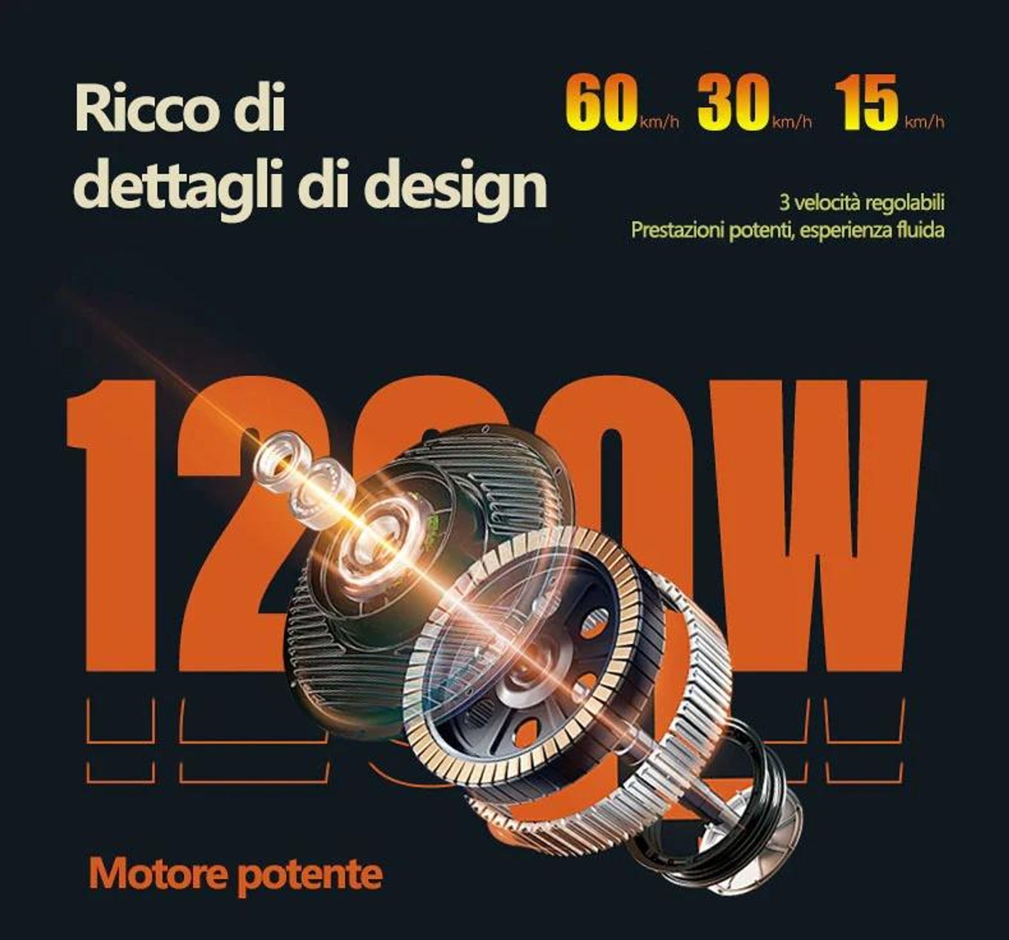 GELEIPU Z1 - Batteria 48V20AH Pneumatici Da 10" Freno A Disco - Nero