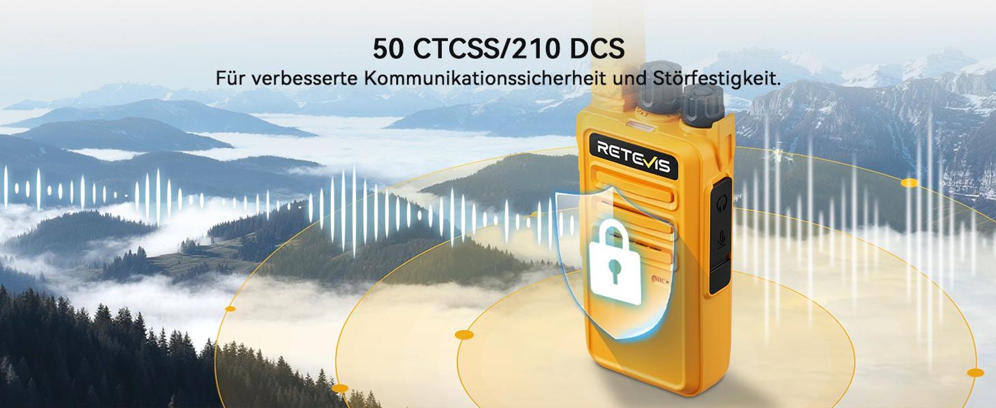 Retevis RT668 Funkgeräte, Lizenzfrei Walkie Talkie, Aufladbar Robust Walkie Talkies mit Headset, 16 Kanäle, VOX, für Freien, Biking, Camping, Wandern