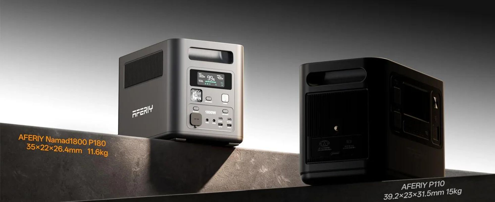 AFERIY Nomad1800 Pro P180 Napájacia Stanica 1800W 1024Wh | LiFePO4 Powerstation