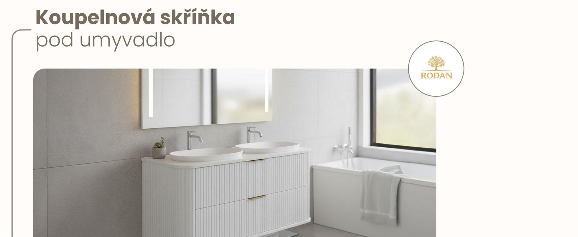 Koupelnová Skříňka 100 CM Bílý Matný MDF 2 Zásuvky
