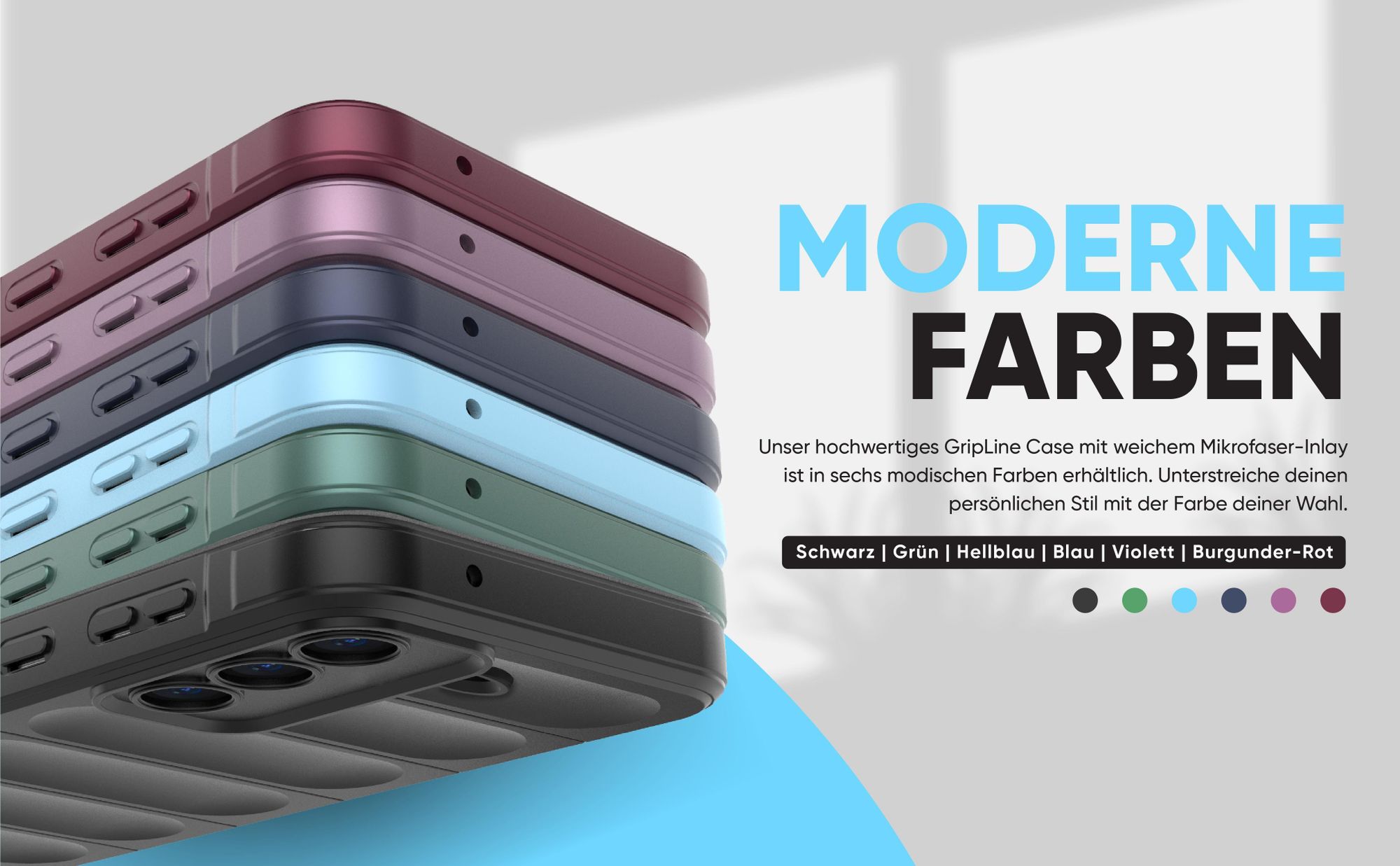 Handyhülle für das Samsung Galaxy S22 - verschiedene Farben und modernes Design