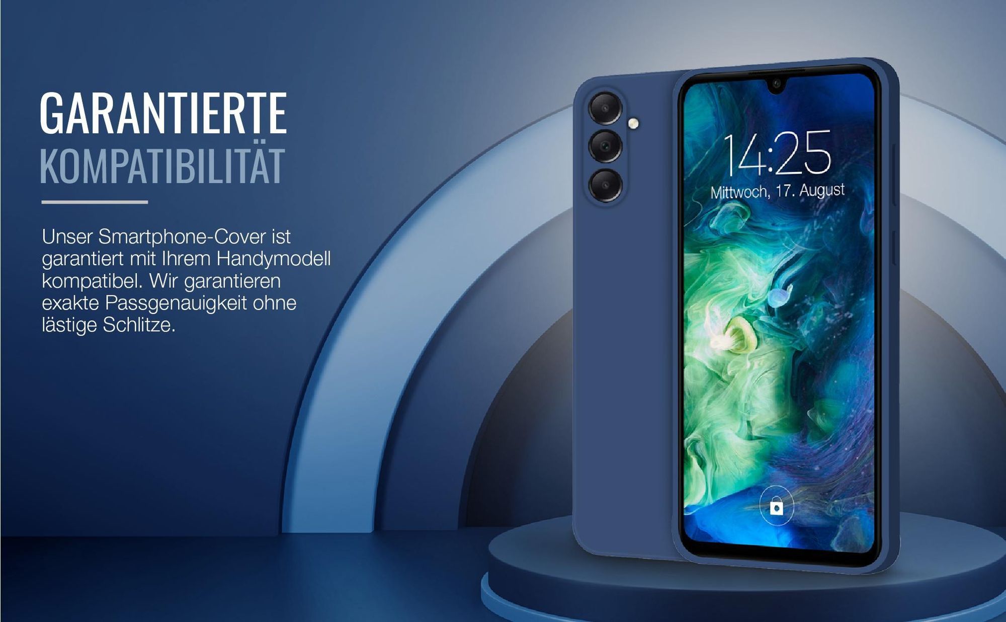 Exakt passgenaues Smartphone Backcover in Blau für Samsung Galaxy A05s