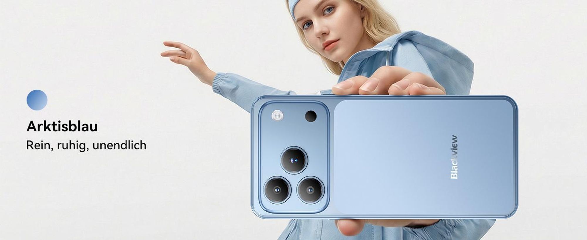 2026 Blackview WAVE 7C Handy Ohne Vertrag incl Hibuds 6, 6.56", Android16, 16GB+64GB/2TB TF, Face ID, 5000mAh, 32MP, Dual-SIM, WiFi 5, IP54