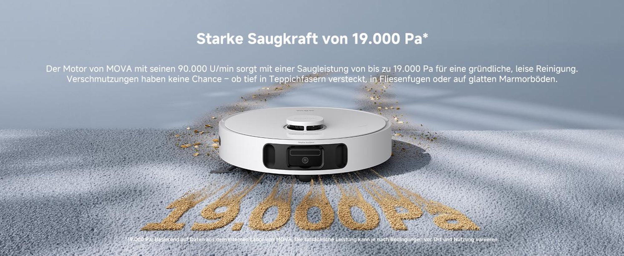 MOVA E40 Ultra – Saug- & Wischroboter, 19.000 Pa, automatische Leerung, MaxiReach-Wischmopp, Seitenbürste, All-in-One-Station, bis 75 Tage Reinigung